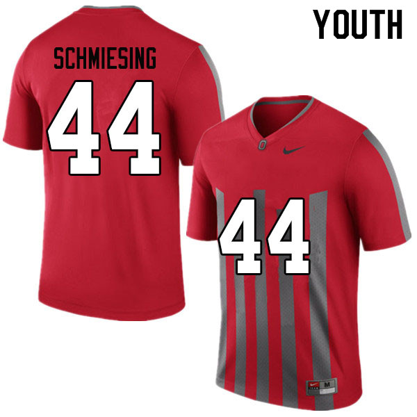 Ohio State Buckeyes Ben Schmiesing Youth #44 Throwback Authentic Stitched College Football Jersey